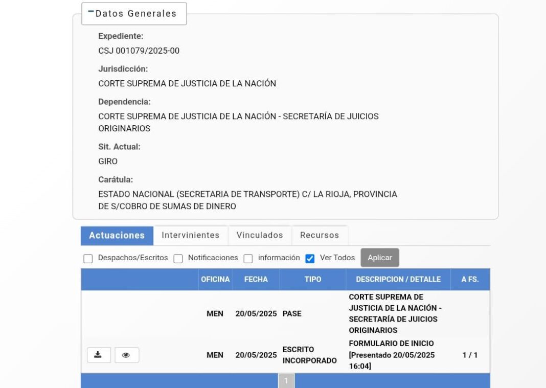 La Corte Suprema interviene en reclamo de Nación para que La Rioja devuelva fondos destinados a terminales de ómnibus