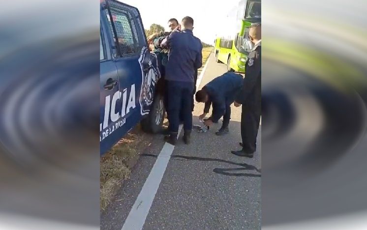 Chamical: Pasajero en brote psicótico agrede a choferes y es detenido