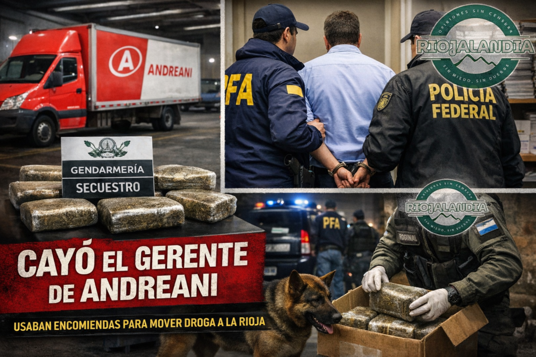 Cayó el gerente de Andreani: usaban encomiendas para enviar droga a La Rioja