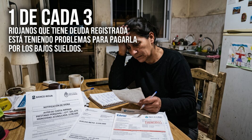 MOROSIDAD EN LA RIOJA: 1 de cada 3 riojanos que tiene deuda registrada está teniendo problemas para pagarla por los bajos sueldos.