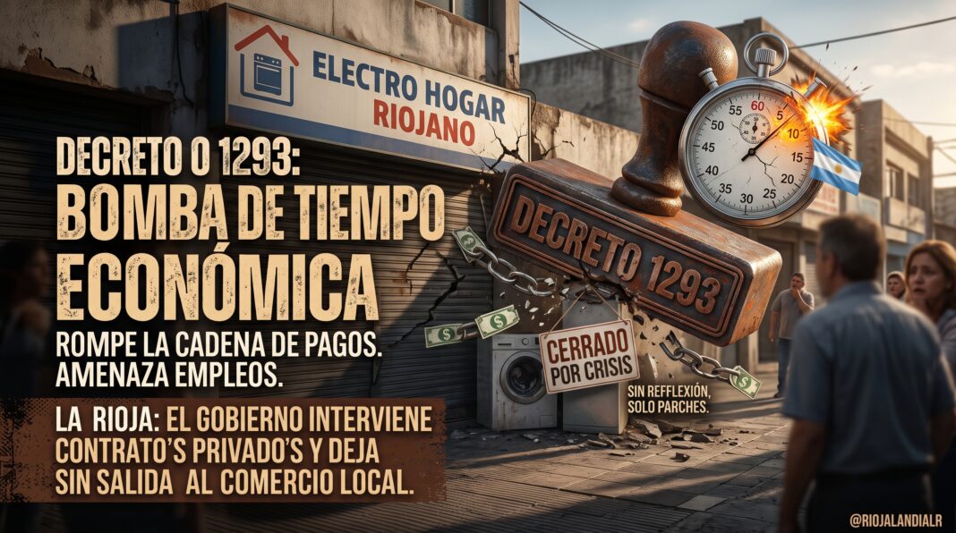 El Decreto 1293 de Quintela: Un parche que rompe la cadena de pagos y empuja al comercio riojano a los despidos masivos
