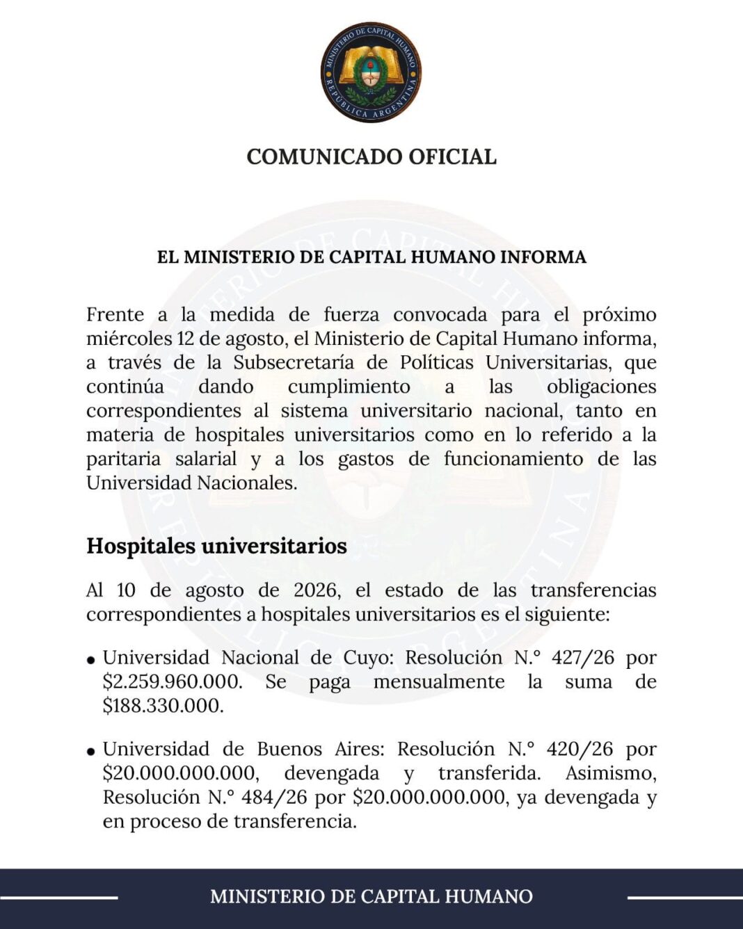 El Gobierno califica de «ilegítimo» el paro universitario y afirma estar al día con los fondos y salarios