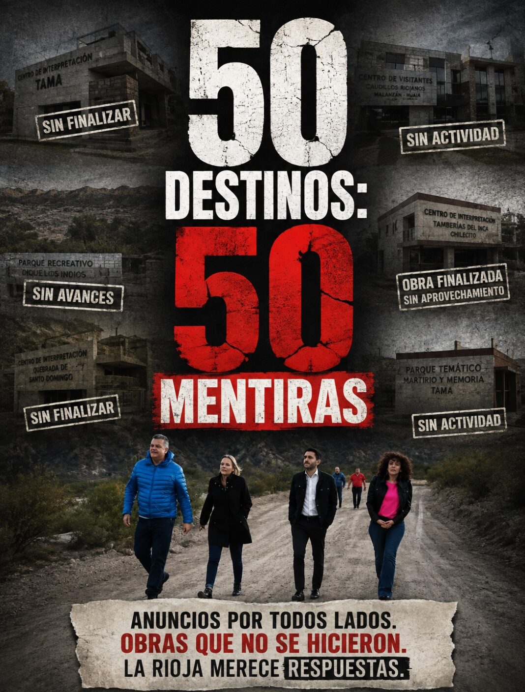 50 destinos, 50 promesas: 50 Mentiras.
