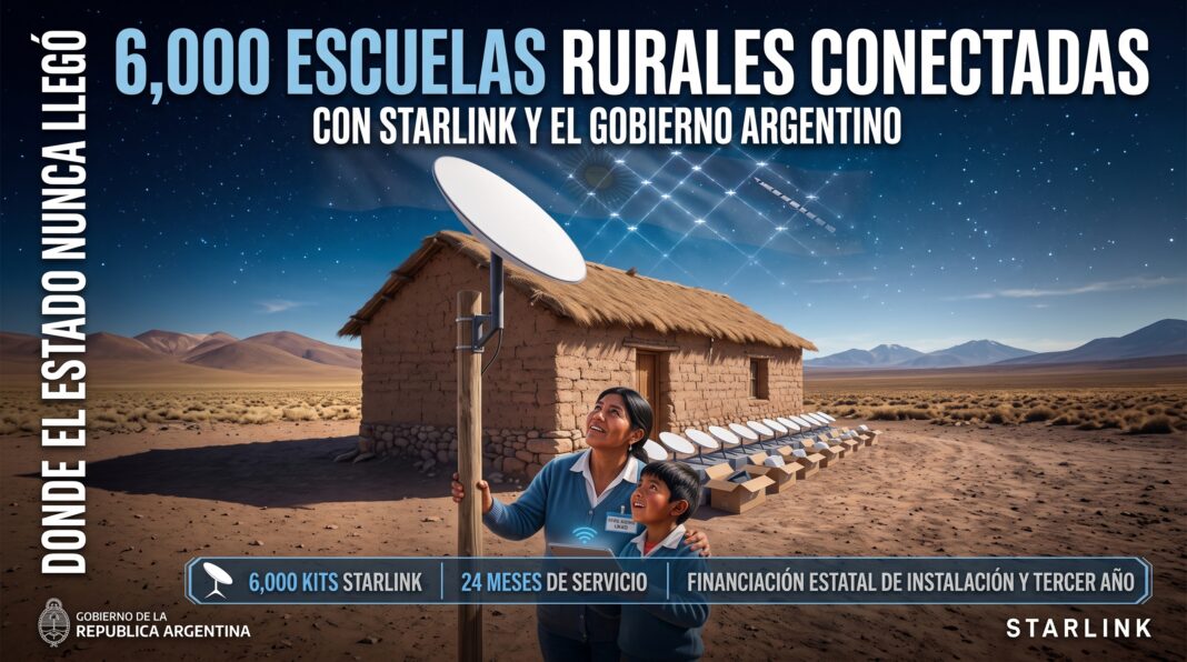 EL GOBIERNO NACIONAL CONECTARÁ 6.000 ESCUELAS RURALES CON STARLINK: TECNOLOGÍA SATELITAL DONDE EL ESTADO NUNCA LLEGÓ